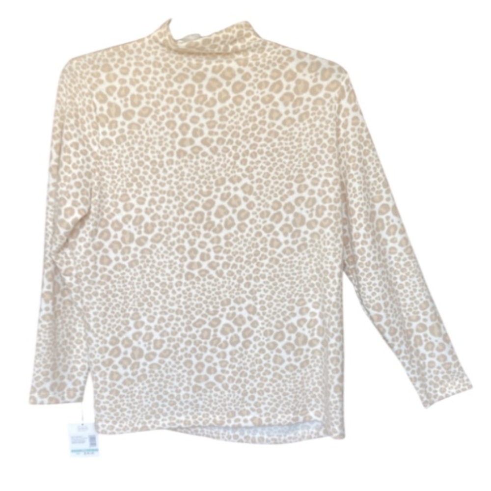 Emily Daniels top mockneck cheetah print animal print neutral PXL - Picture 15 of 15
